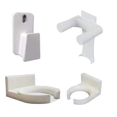 Imagem de Kit Suporte Para Escova Secadora + Secador + Chapinha + Babyliss Universal (Branco)