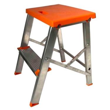 Imagem de Banquinho Dobravel, Banqueta AlumíNio 2-3 Degraus PortáTil Domestica DobráVel ReforçAda Ate 100kg(Banqueta 2 Degraus)