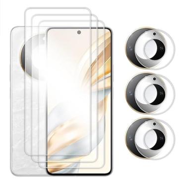 Imagem de Para Honor X60 5G, vidro de 6,8 polegadas com cola completa transparente protetor de tela com película de vidro temperado