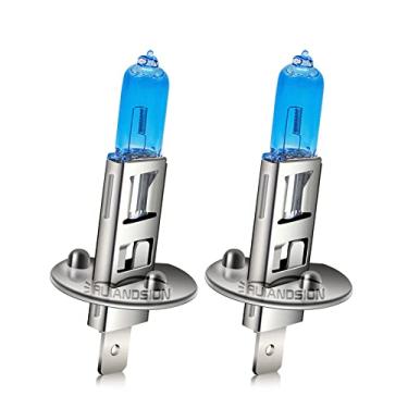 Imagem de Ruiandsion 2 pçs H1 lâmpada de halogêneo luz de neblina 100 W 12 V xenon branco 6000 K 64150 12258 lâmpadas