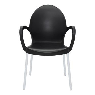 Imagem de Cadeira Tramontina Grace Com Braços Em Polipropileno Preto