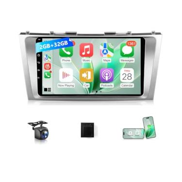 Imagem de VQU Estéreo automotivo de 8 núcleos para Toyota Camry 2006 2007 2008 2009 2010 2011 Carplay Android Auto Radio, tela sensível ao toque Andoid 13 de 9 polegadas para Toyota Camry com câmera de backup