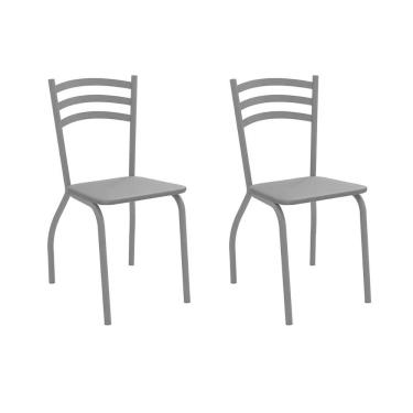 Imagem de Cadeira Sala De Jantar Portugal 2c007prf Aço Kit 2 Un Preto-ano Branco - Kappesberg