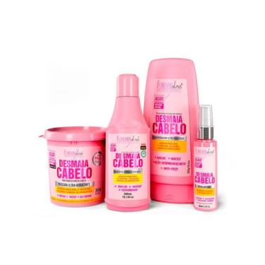 Imagem de Kit Desmaia Cabelo Shampoo Condicionador Sérum, Máscara 350g - Forever