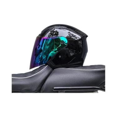 Imagem de Capacete De Motocicleta Unissex Com Dupla Lente Para Quatro Estações P