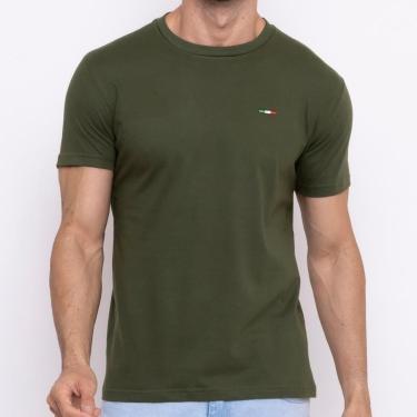 Imagem de Camiseta Masculina Básica FMF com Bordado no Estilo Algodão Premium Itália-Masculino