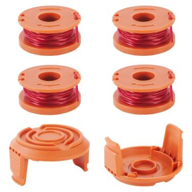 Imagem de Handship 4 peças de carretel strimmer de substituição, carretéis de linha de aparador de cordas comedor de ervas daninhas, carretel de substituição para aparador de cordas Worx, 40,5 x 17,5 mm, 0,065