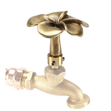 Imagem de FESTIVE FAUCETS Plumeria Flower - Maçaneta decorativa para torneira externa com adaptador universal, latão, DIY, apenas alça de substituição (Não incluído)