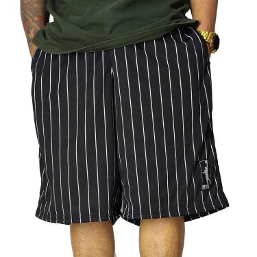 Imagem de Bermuda Basquete M10 Classic Listrada Aero-Dry Preto-Masculino