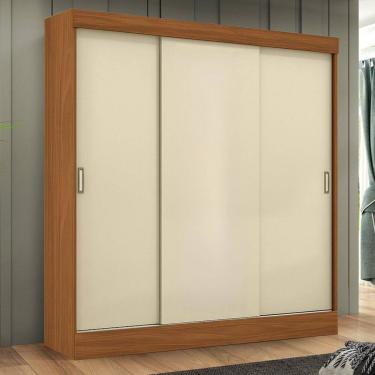 Imagem de Guarda-Roupa Solteiro San Marino 3 Portas 2 Gavetas Cinamomo/Off White - Maxel