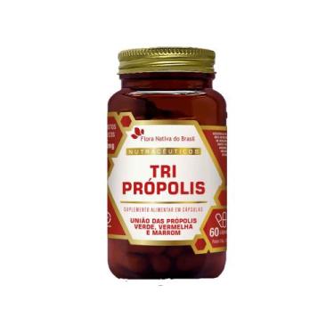 Imagem de Tri Própolis Vermelha Verde e Marrom FNB 60 cps Flora Nativa - Flora N