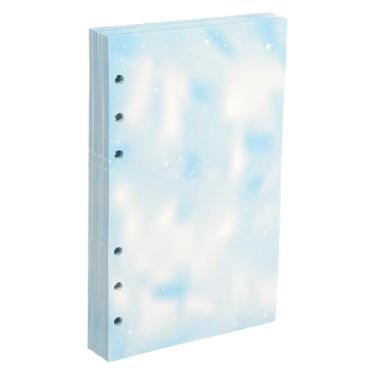 Imagem de PATIKIL A6 Papel de folha solta, 160 folhas de 17 x 10 cm, refil para fichário de papel para fichário de 6 anéis, agenda, agenda, profissionais, azul