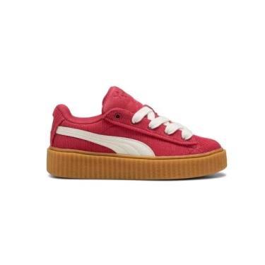 Imagem de Puma Tênis feminino Creeper Phatty veludo cotelê com cadarço casual - vermelho, Vermelho/branco, 37 BR