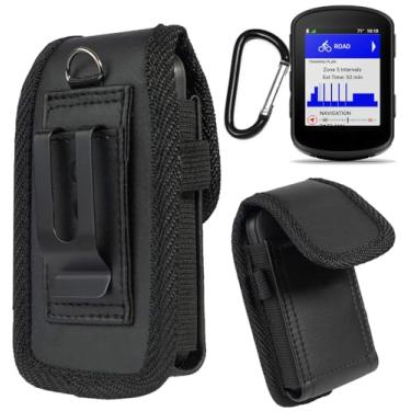 Imagem de Ranyi Capa para Garmin Edge 540 840 Solar/Edge 530 830 Ciclismo Coldre para Computador, Bolsa de Proteção Nylon Carteira Coldre com Clipe de Cinto e Mosquetão Bolsa de Transporte de Viagem