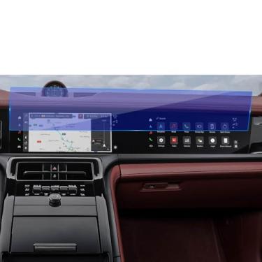 Imagem de APKPKPKU Protetor de tela com bloqueio de luz azul para Panamera4S/GTS 2024 2025 2026 para Porsche Panamera4/4E-Hybrid/GTS/Turbo AIO acessórios internos integrados tela vidro temperado transparente