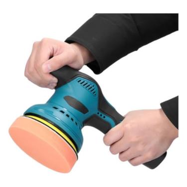 Imagem de Lixadeira Sem Fio 12V Portátil Profissional - 5000 RPM Velocidade Variável - Bateria de Lítio Recarregável Bivolt - Kit Polimento Automotivo, Farol, Madeira e Resina com Boinas e Discos