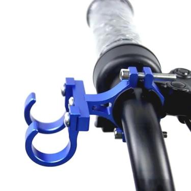 Imagem de CHMINGDE Gancho duplo pendurado gancho frontal sacos de capacete gadget guidão scooter fixo e-bike acessórios de bicicleta elétrica multifuncional (cor: titânio), 1