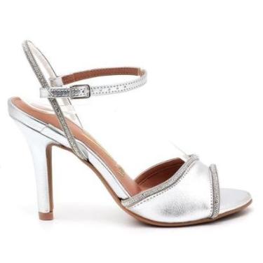 Imagem de Sandália Vizzano Salto Fino Brilho Metalizado Feminina 62491111-Feminino