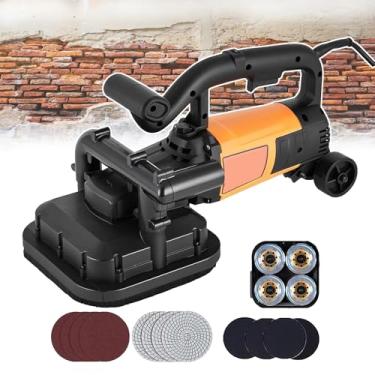 Imagem de Lixadeira De Parede PortáTil, Esmerilhadeira EléTrica Para Concreto, MáQuina De Lixar Pisos De 3800 W Com 4 CabeçAs, 6 ConfiguraçõEs De Velocidade, 3 Discos De Lixa Para Cimento, Azulejo E MáRmore
