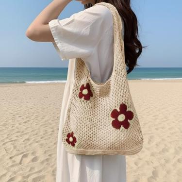 Imagem de Bolsa de mão única respirável para mulheres, homens, mães, pais, amantes, viagens, resort, férias, 1 peça, Caqui, 14.18X15.36X0.79inch