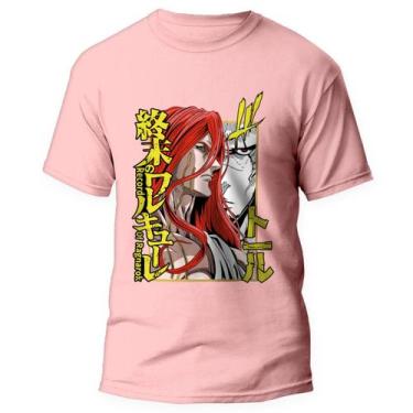 Imagem de Camiseta Camisa Record Of Ragnarok Anime 5 Rosa - Kamisetas Otaku, Ros