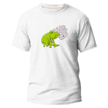 Imagem de Camiseta Basica Algodão Premium Estampa Digital Sapo - Pavesi, Branco,