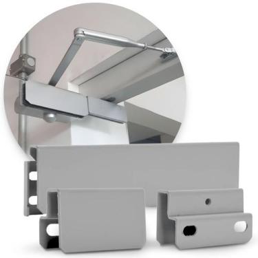 Imagem de Suporte De Mola Aérea 65/85Kg Para Porta Vidro Ipec F3/F4, CINZA