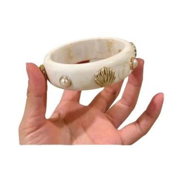 Imagem de Pulseiras Vintage De Resina Acrílica Para Mulheres, Imitando Pérolas, 