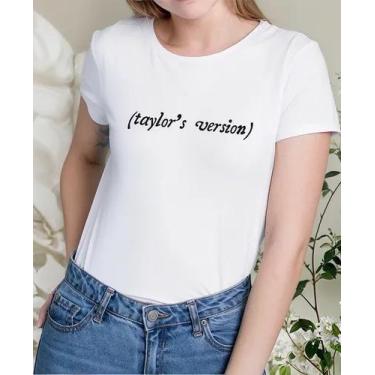 Imagem de Camiseta Camisa Algodão Feminina Masculina Adulto Taylo r Swi ft  Tayl