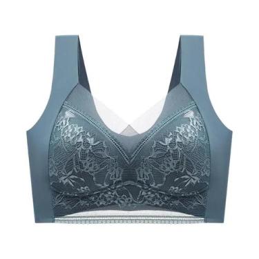 Imagem de Sutiã Sem Costura plus Size Com Renda Push Up, Sutiã De Renda De Seda 