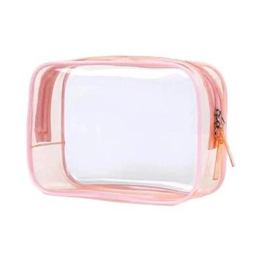Imagem de Bolsa De Armazenamento Cosmética Em PVC Transparente Organizador De Vi