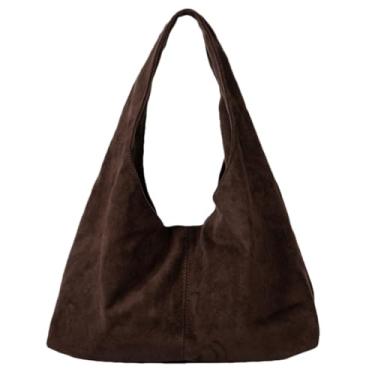 Imagem de NLAIOUSL Bolsa para axilas feminina elegante bolsa de ombro bolsa de mão moderna despojada para trabalho, compras e uso diário, Café