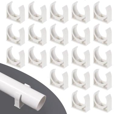 Imagem de LEPEVNEY Pex Grampo Ferramenta Grampos de PVC Grampos de Tubo de 25 mm, Adequado para Bandejas de TV OD de 25 mm/1 Polegada, Cabide de Tubulação Suporta PEX, Mangueira, Tubos de Água e Óleo, 20 Peças