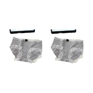 Imagem de Calcinhas De Algodão Sexy Com Renda Para Mulheres, Floral, Cintura Méd