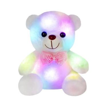 Imagem de Urso De Pelúcia Luminosa De 22cm Brinquedo Macio Com Luz LED Presente 