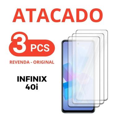 Imagem de Kit 3 Películas De Vidro 3D Compatível Infinix Hot 40I +