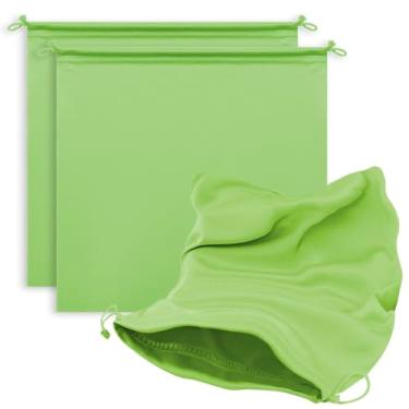 Imagem de MtuxuYR Bolsas de microfibra com cordão macio bolsa protetora para jaquetas, bonés de beisebol, gorros, tiras de ioga, faixas de resistência, pular papes, trelas, para casa ou viagem (pacote com 2