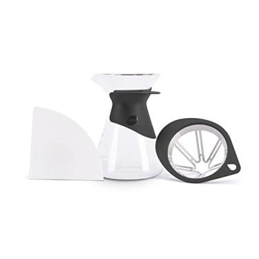 Imagem de Fluire Pressca - Conjunto para Café Coado, com porta-filtro cônico de aço inox vazado,...