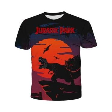 Imagem de Camiseta 3D De Dinossauro Jurássico Para Meninos, Moda Clássica Americ