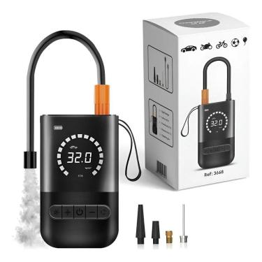 Imagem de Compressor De Ar Portátil Digital Recarregável Para Pneus De