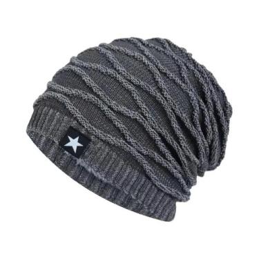 Imagem de Gorro De Inverno Unissex Forrado Com Pelúcia Quente Casual Com Estrela
