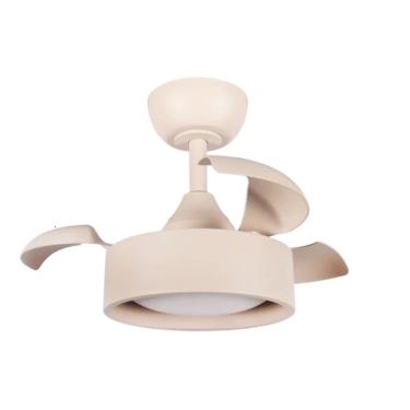 Imagem de Ventilador De Teto Aliseu Retrátil Tulipa Areia - Bivolt - Com Controle Remoto