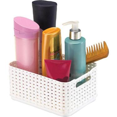 Imagem de Caixa Organizadora 1.74L Rattan 5044 Arthi Branca, Única