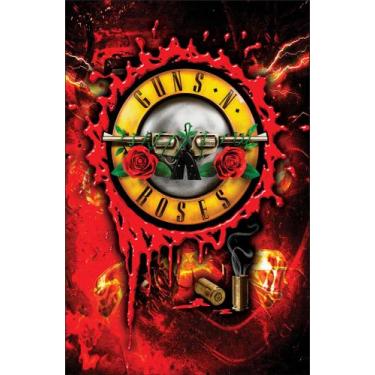 Imagem de Painel Festa Retangular Para Casado 1,5x2,2m Guns n' Roses 1 - Fantasi