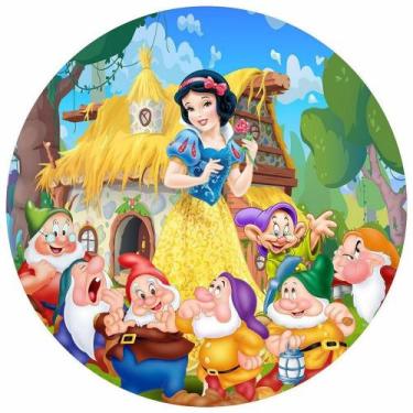 Imagem de Painel Festa Redondo Branca de Neve 3d Estampa Digital 1,50M - Fantasi
