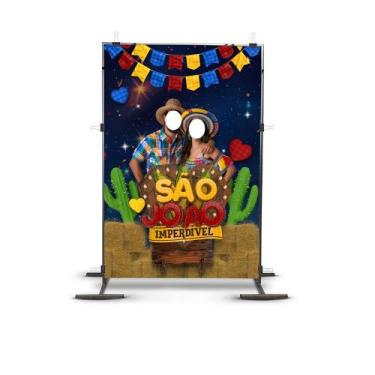 Imagem de Painel Festa Retangular Interativo 1,5x2,25m Festa Junina - Fantasia B