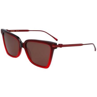 Imagem de Óculos de Sol Ferragamo SF2036S 615 - Vermelho Degradê 56, Vermelho, 5