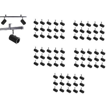 Imagem de Kit 75 Spot Trilho Perfilado Eletro calha Par20 Bulbo OL8