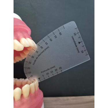 Imagem de Régua para Medir Abertura Bucal, DTM, Bucomaxilofacial, Fisioterapia -