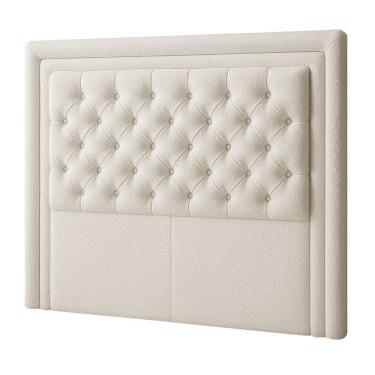 Imagem de Cabeceira Casal Queen 160 Cm Elegance Bouclé Off White - Nexta Casa